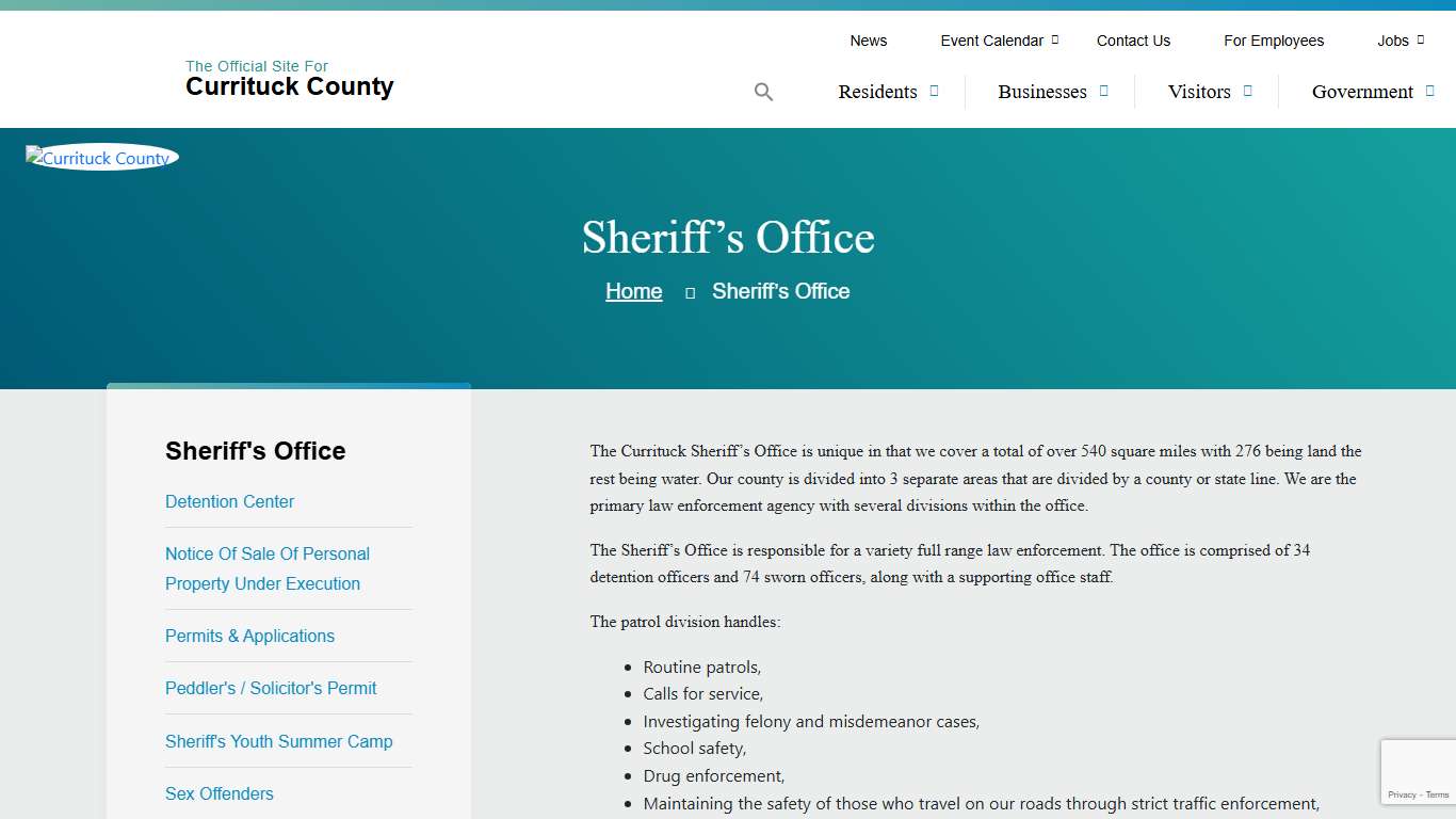 Sheriff's Office - Currituck County